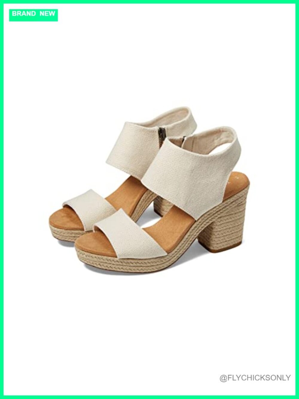 Platform Sandal Textile Upper Ankle Strap Block Heel Outdoor